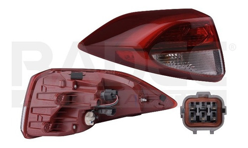 Calavera Ext Para  Hyundai Tucson 2016-2018 C/leds Izq Rxc