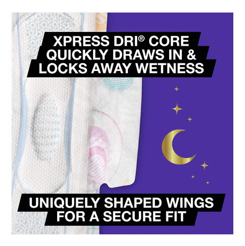 U By Kotex Allnighter Ultra Thin Overnight Pads With Wings,