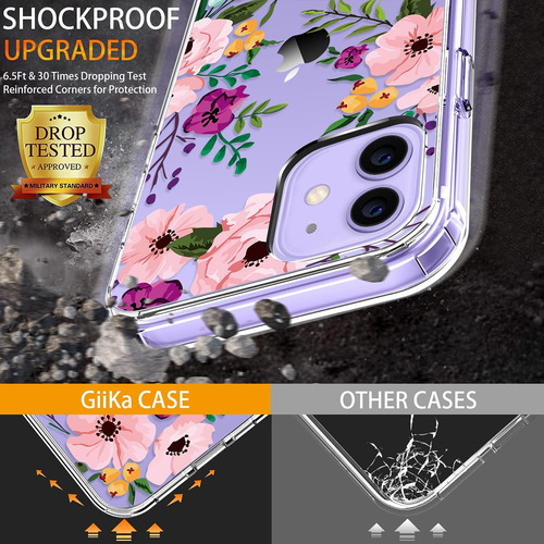 Giika Para iPhone 12 Mini Case Con Protector De Pantalla, Cl