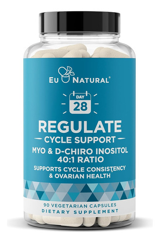 Eu Natural Regulate Cycle Support Myo Dchiro Inositol 90 Cáp Sabor Sin Sabor