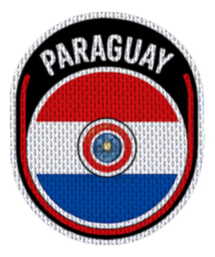 Parche 7,5cm Fshd Emblema Bandera Paraguay Modelo 100 Emblema Bandera Paraguay Modelo 100