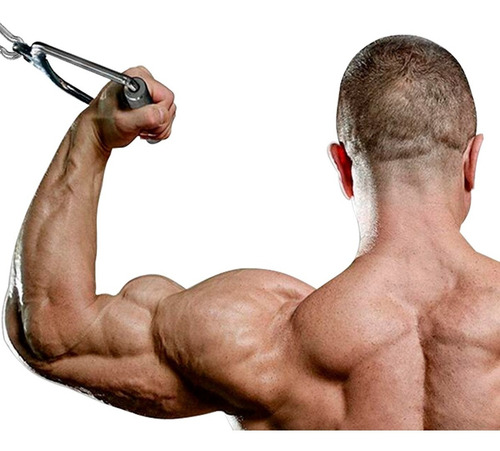 2 Estribos Agarre Metalico Macizo Para Polea Maquinas De Gym
