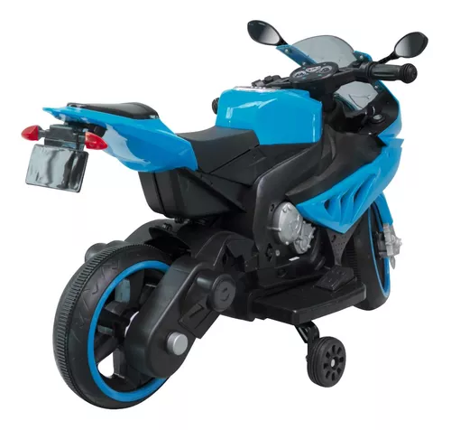 Mini Moto Elétrica Infantil De Criança 6v Até 25 Kg Azul Com Rodas De Apoio  Velocidade Máxima 3km/h - Auto Equip