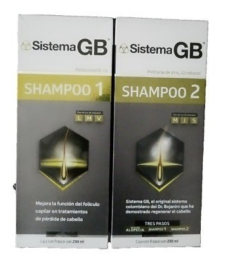 2 Shampoo Sistema Gb Alopecia,incluye Shampoo 1-2 Envio Grat