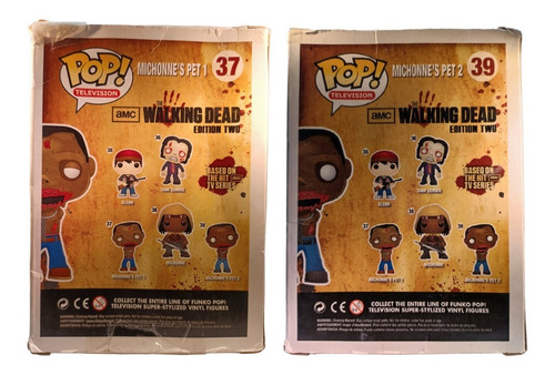 Funko Pop Michonne´s Pet 1 #37 & Michonne´s Pet 2 #39 Twd