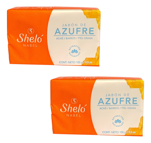 Jabon De Azufre Shelo Nabel® 100grs. 2 Piezas