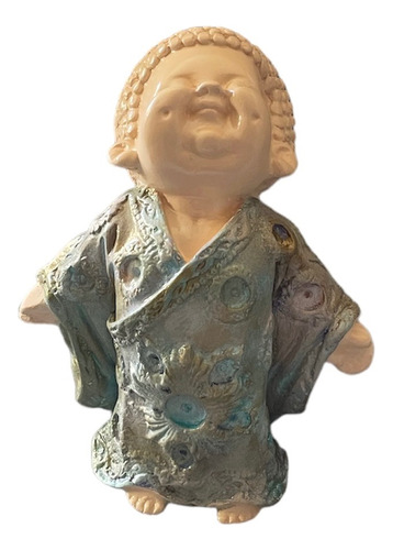 Buda Sonriente Agradecido En Yeso