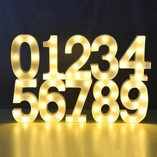 Numeros Led Decoracionres Cumpleaños Fiestas Matrimonios