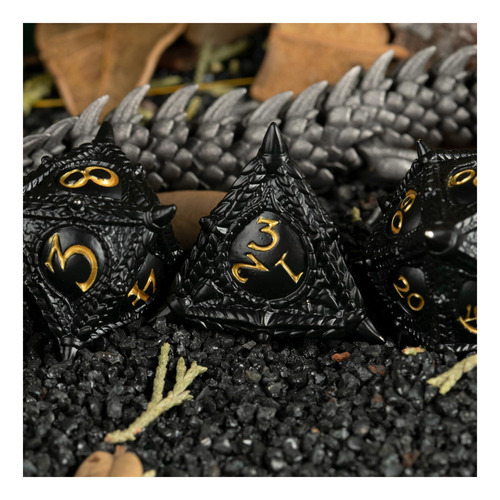 Juego De Dados Metálicos Superpass Dnd Rpg Dice Dice Y Drago