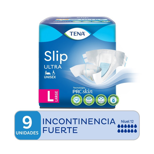 Imagen 1 de 2 de Pañales para adultos descartables Tena Pañal Slip L x 9 u