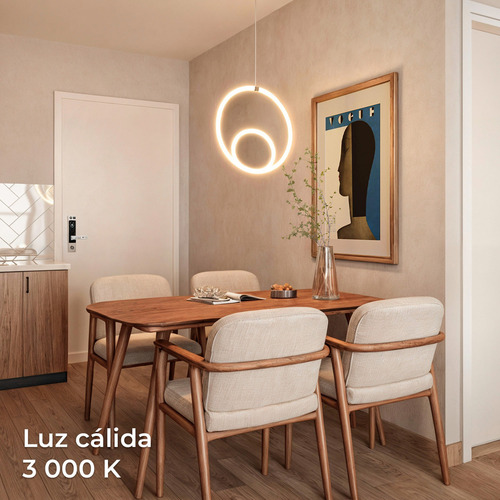 Lámparas Decorativas Colgantes Modernas 18w Dekor Dl-2418 Estructura Cromo