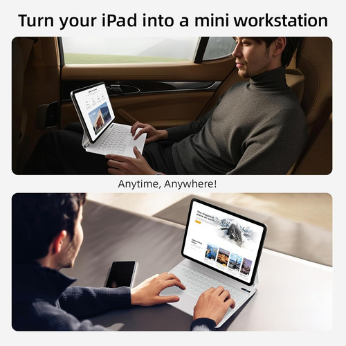 Funda Con Teclado Mágico Para iPad 10th / 11th Con Ñ
