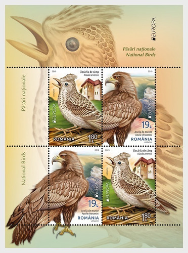 2019 Europa- Aves Nacionales - Rumania ( Bloque 1) Mint