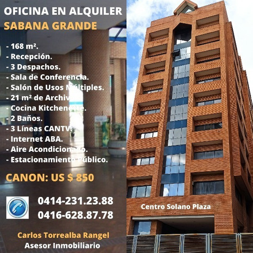 Imagen 13 de 14 de Oficina En Alquiler, Sabana Grande