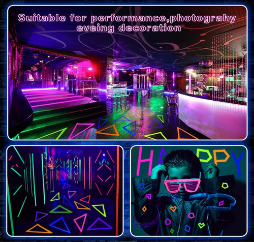 Cinta Fluorescente De Neon Uv Glow Fiesta Halloween Boda