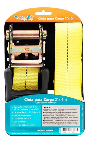 Cinta Para Carga Waft Com Catraca 2 X6,0m 2  1pecas  6242