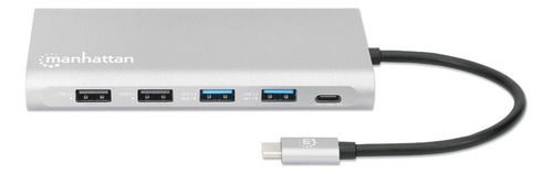 Docking Station Usb-c Para Triple Monitor Manhattan 130660