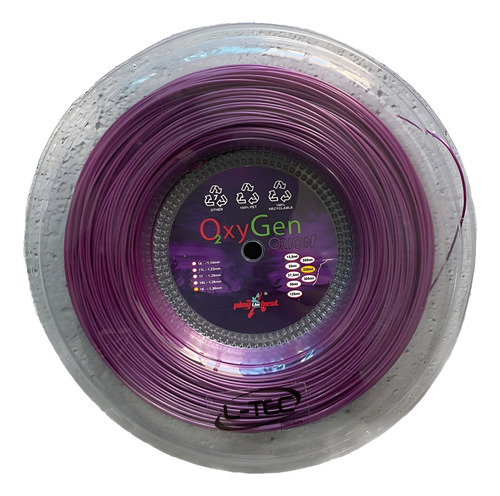 Rollo De Cuerdas De Tenis L-tec Orion 1.25-1.30mm 250 Metros 1.3 Mm Violeta Oscuro