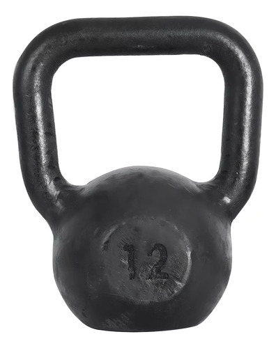 Kit Kettlebells Pintados 4kg + 8kg + 12kg (1 Un De Cada) Cor Preto