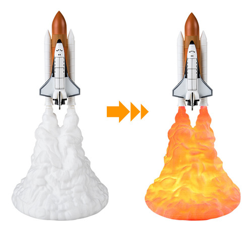 Lámpara De Lanzamiento De Cohetes Impresa En 3d, 21 Cm, Crea