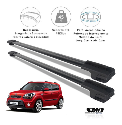 Travessas De Teto Kia Soul 2011 Larga Preto