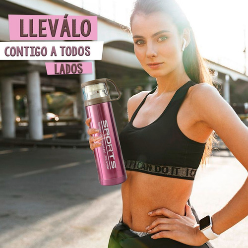Imagen 6 de 8 de Termo De Acero Inoxidable Brillo Fashion Antiderrame 500 Ml