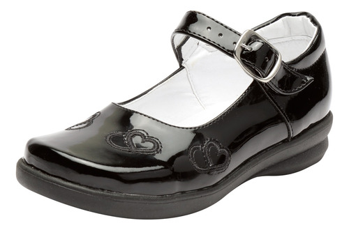 Zapato Escolar De Charol Negro Para Niña 0473 O-i