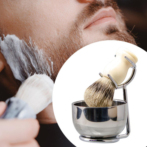 3 Em 1 Conjunto De Barbear Tigela Creme De Sabão Tigela De