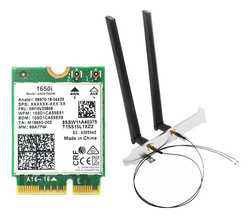 Hh Tarjeta Wifi 1650i Ax201ngw+antena 2x8db+deflector 3000