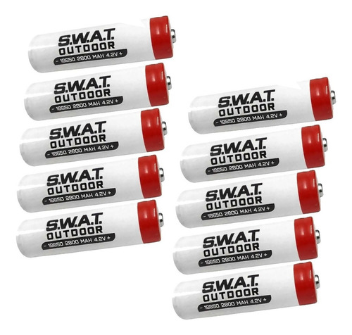 Pack Bateria Pila Recargable Swat 18650 2800 Mah 4.2 V