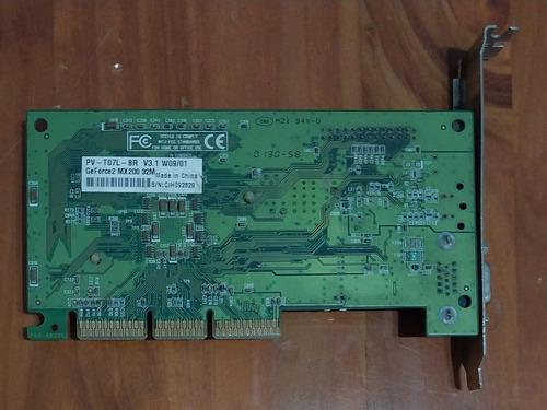 Placa De Video Xfx Pine Nvidia Geforce 2 Mx 200 32mb Agp (Usado)