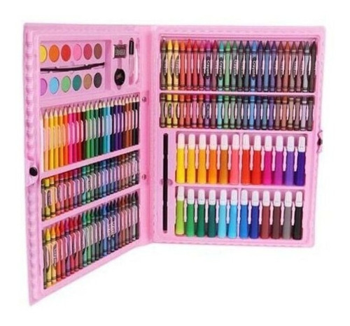 Set De Arte Maleta 168 Piezas Lápices Para Colorear