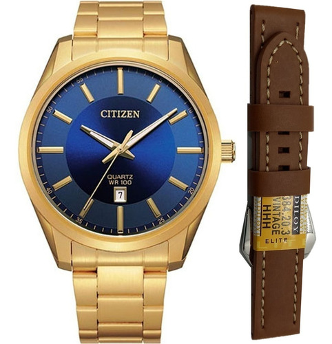 Combo Reloj Citizen Original Wr100 +correa Piel Diloy Gratis