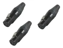 Comprar Neutrik® Nc3fxx® 3 Conectores Xlr Negro Hembra Nuevo Envio