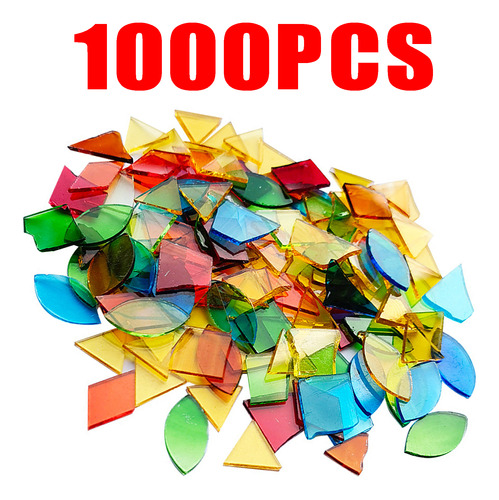 1000 Piezas De Mosaicos De Vidrio Coloridos De Alta Transpar