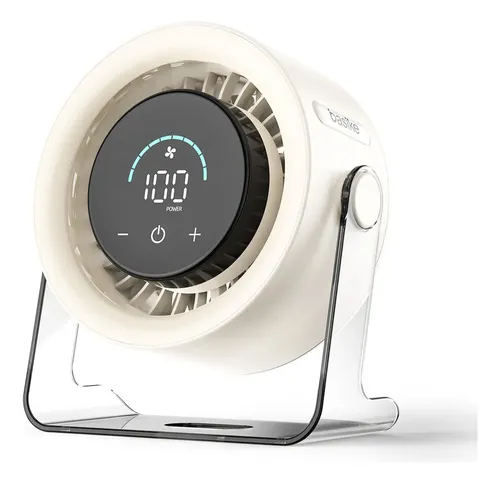 Mini Ventilador Basike Portátil com Suporte, 100 Velocidades e Ba...