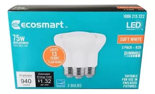 Bombillo, Focos Led, Ilum Ecosmart 75 W Equivalente R20 Reg