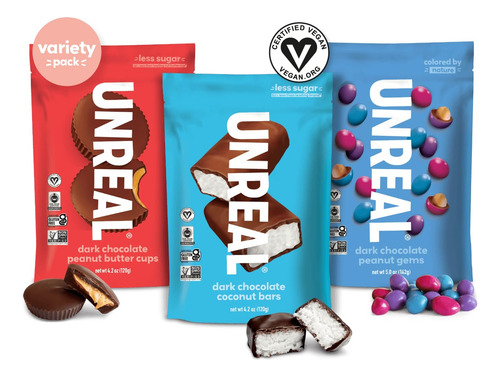 Paquete Vegano Variado Menos AzĂșcar Comercio Justo 3 Bolsas