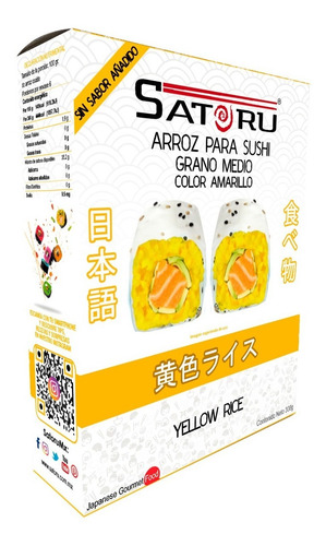 Imagen 3 de 8 de Kit Sushi Día Del Niño Arroz Naranja, Amarillo Y Verde