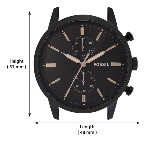 Imagen 5 de 8 de Reloj Caballero Fossil Fs5437 Color Café De Piel