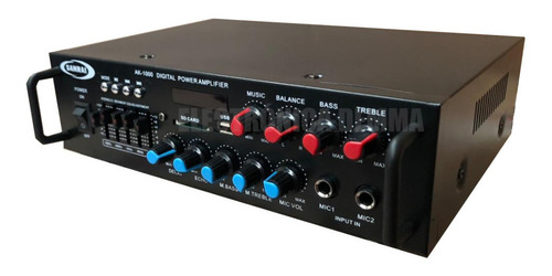 Imagen 3 de 7 de Combo Consola Potenciada Bluetooth Usb + 2 Bafles 15´´ 300w