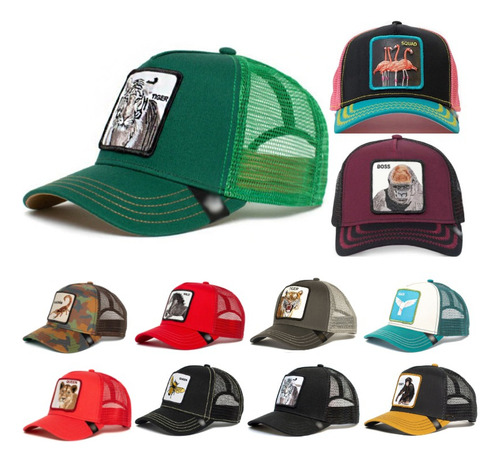 Gorras De Animales, Camioneras, Malla, Ajusta