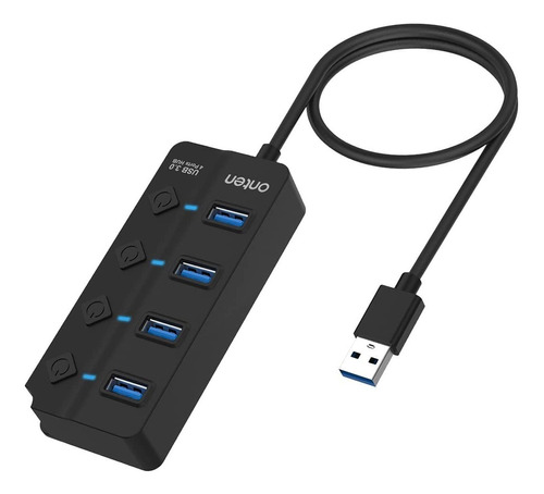 Concentrador Usb, Concentrador De Datos Usb 3.0 De 4 Puertos