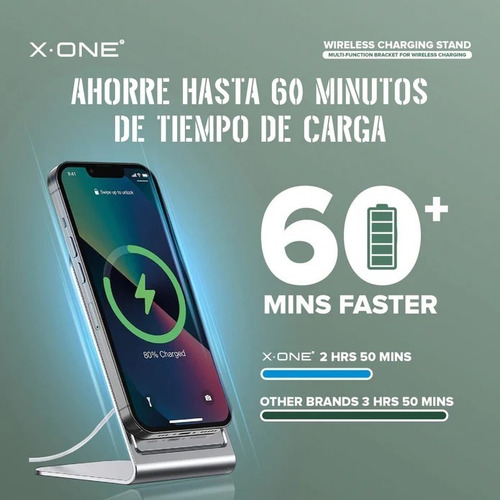 Imagen 6 de 6 de Cargador Inalambrico Stand Magsafe X-one