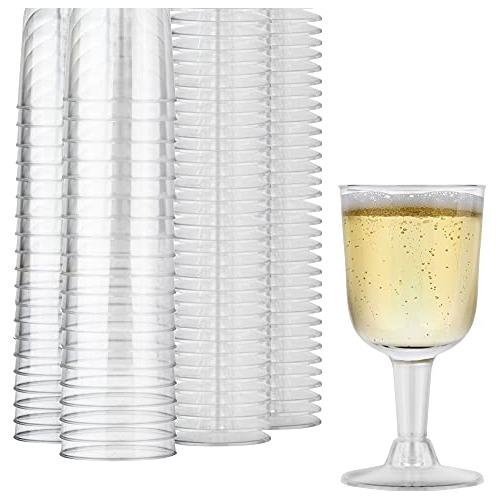5 Oz Clear Plastic Wine Glass (40 Pack) Bpa Free & Recy...