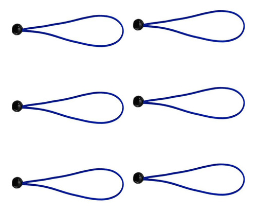 6pcs Universal De Goma Elástica Equipaje Azul