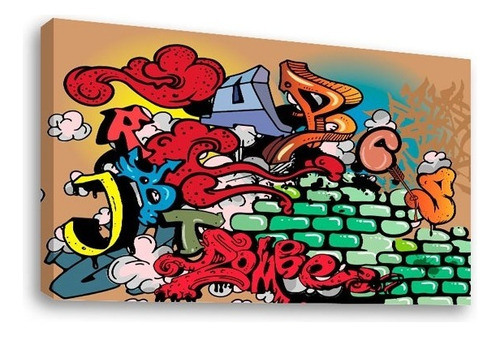 Cuadros Popart Tipo Oleo En Canvas Artistíco Color Ilustracion-graffiti-2