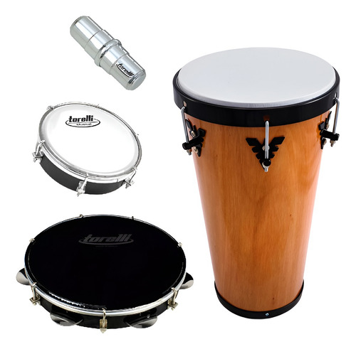 Kit Completo Instrumentos De Samba Timba Pandeiro Tamborim