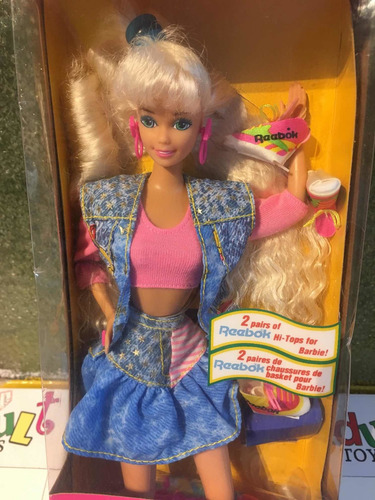 Boneca Barbie All American Reebok 1990 Nrfb Caixa Perfeita