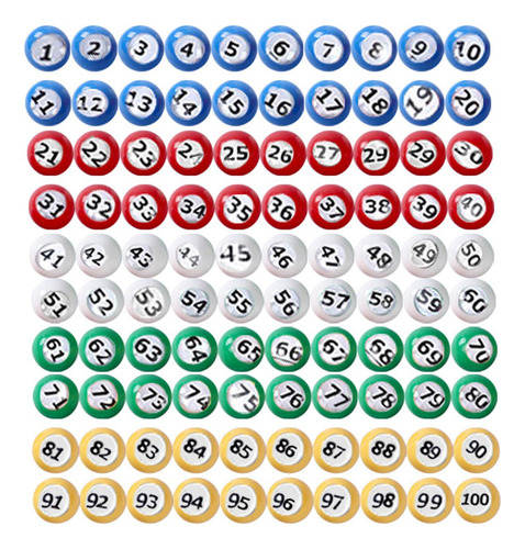 Para Novo Bolas De Números Para Máquina De Lotería De 1 A